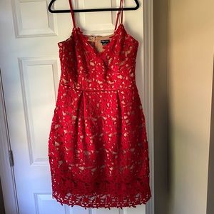 City Chic Lace Midi Length Dress